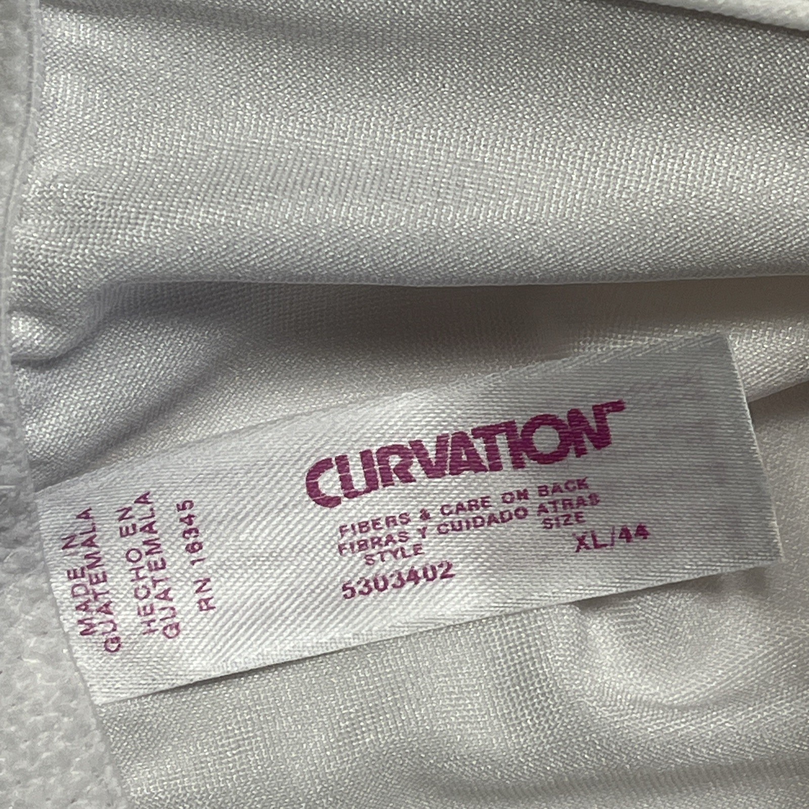 Curvation Underbust Corset Bustier Women XL White Shapewear Floral Lace Bridal