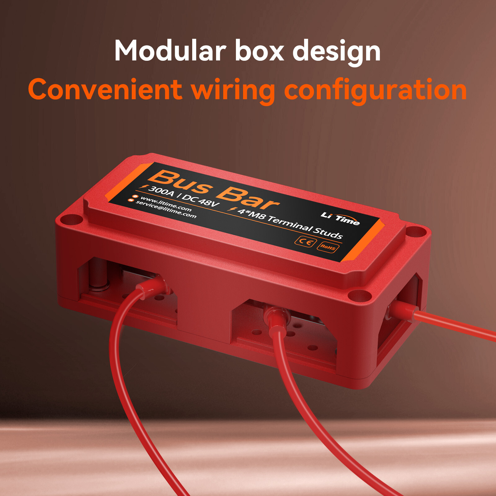 LiTime 300A Bus Bar for LiFePO4 Automotive Marine Solar Electrical System