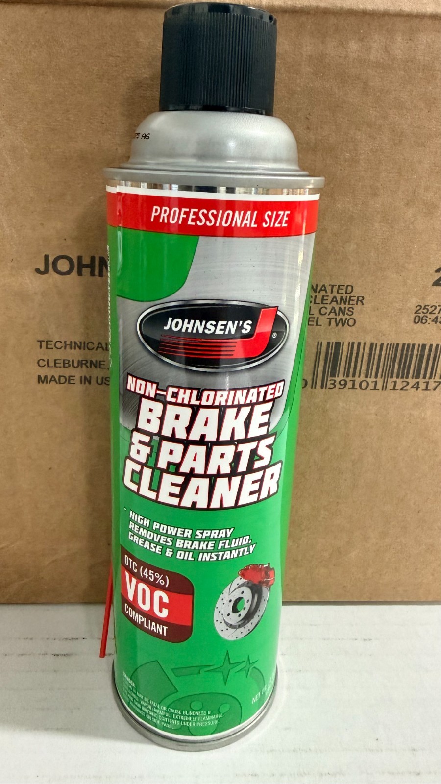 CASE OF 12! Johnsen's Brake Clean 2417 - 14oz - Non Chlorinated LOW VOC 12 PACK