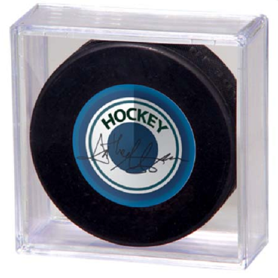 Ultra Pro Square Hockey Puck Display Case Stackable Cube Holder Souvenir Pucks