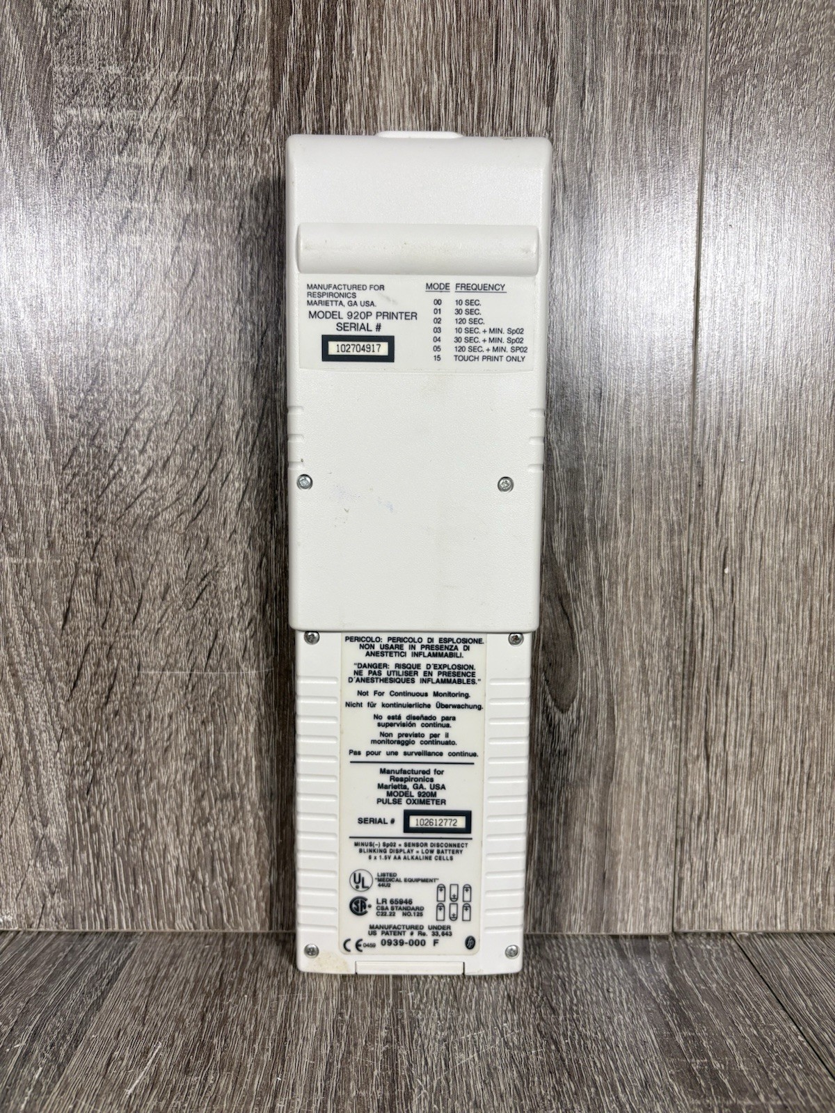 RESPIRONICS SP02 920M Plus Handheld Pulse Oximeter Portable- Tested/Working