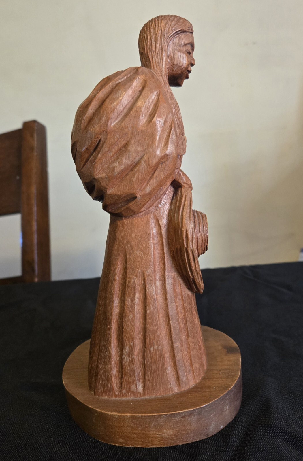 Jose Pinal Hand Carved Wood Mother Child Baby Sculpture Signed Mexican Art 9"