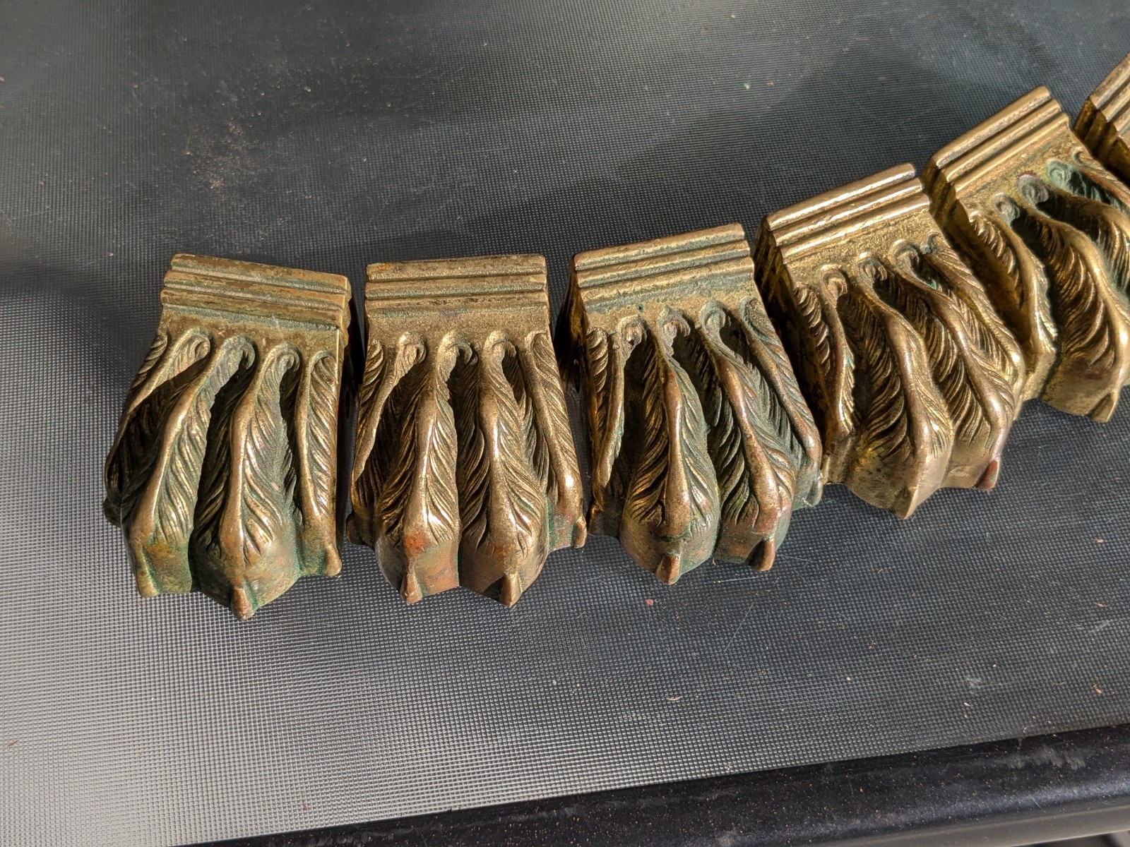 Antique/Vintage Lion Claw Feet Furniture Table Leg Foot Brass Hardware Lot of 6