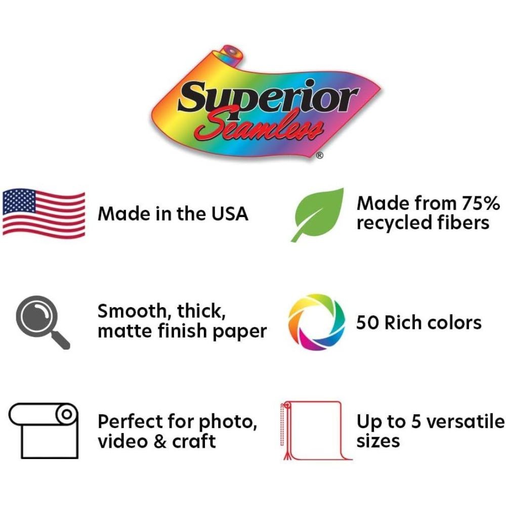 Superior Seamless Photography Background Paper, 58 Slate Gray