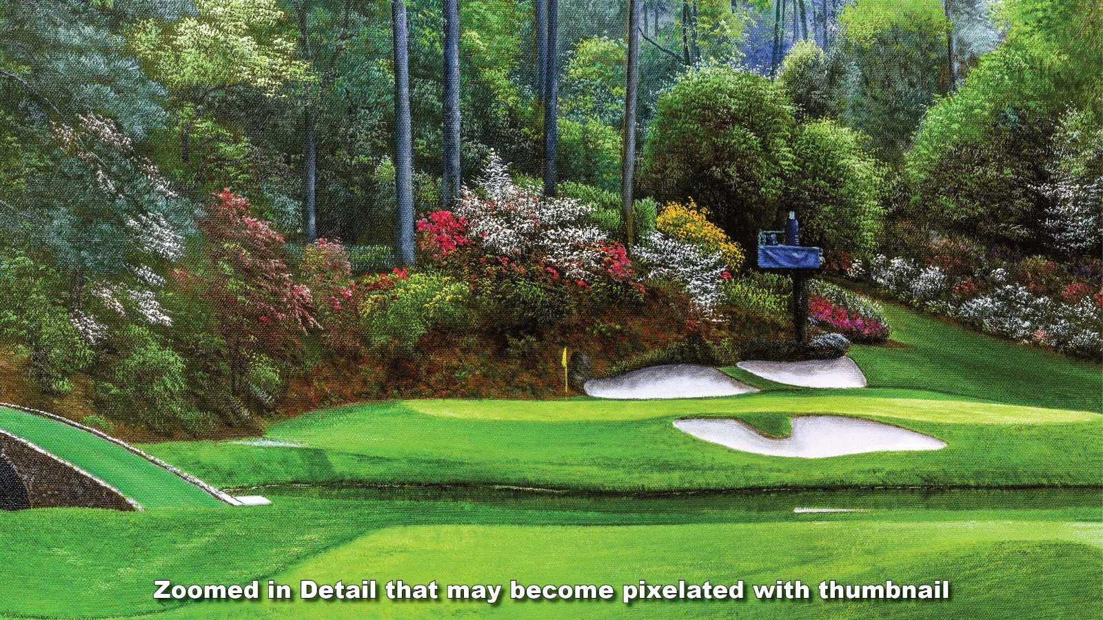 Augusta National Golf Hole 12 Golden Bell Masters Amen Corner PGA Art Print Ri4