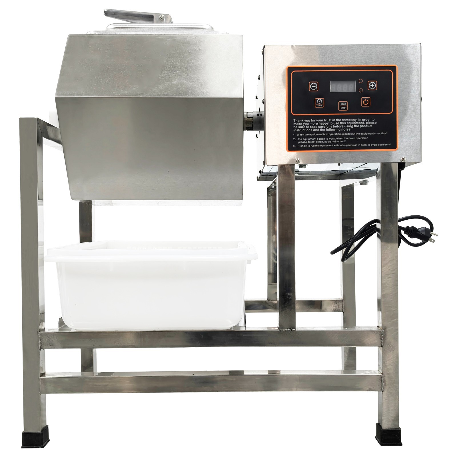 110V Fully Automatic Meat Tumbler Marinator Microcomputer Control Max 44 lbs