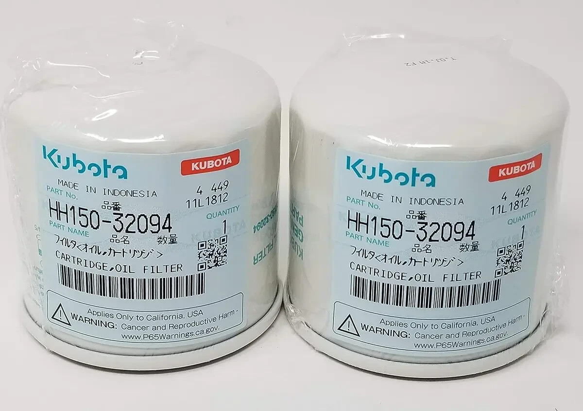 Genuine OEM Kubota HH150-32094 Oil Filter - 2 PACK