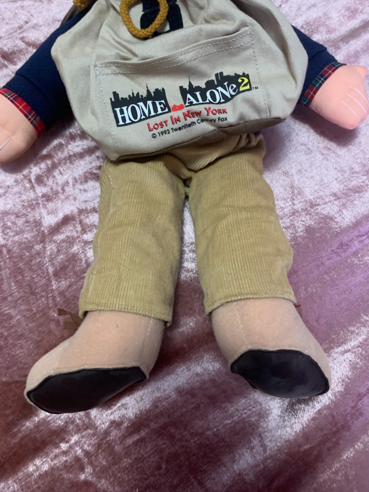 Vintage 90s Home Alone 2 18" Talking Kevin Doll Set Lost In New York Pull String