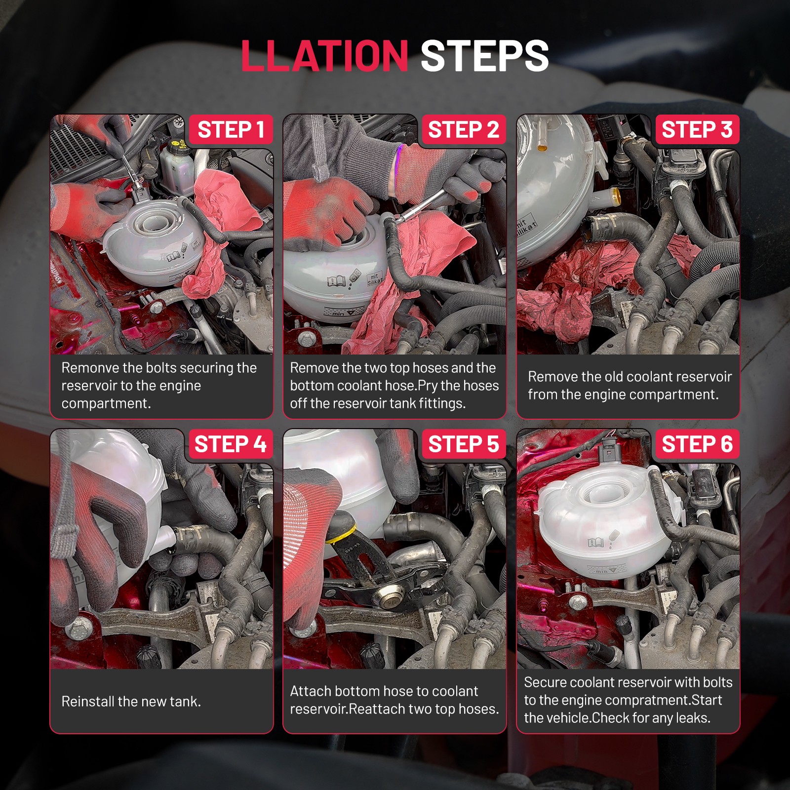 Radiator Coolant Overflow Bottle Tank Reservoir Universal Expansion Recovery