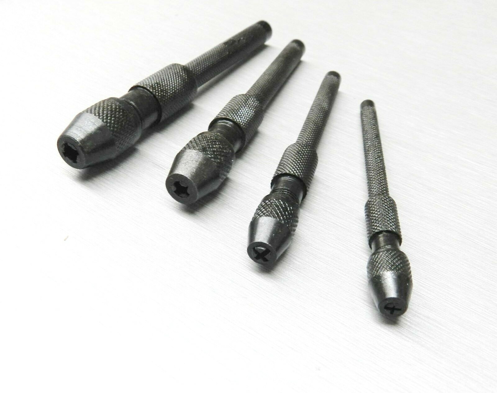 4 Pc Pin Vise Set Hand Held Hollow Handle Black Finish 4 Piece Vice Chuck Sizes