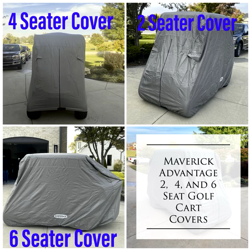 2 Passenger Golf Cart Cover Waterproof Fits ~56"-60" roofsEZ GO Club Car Yamaha