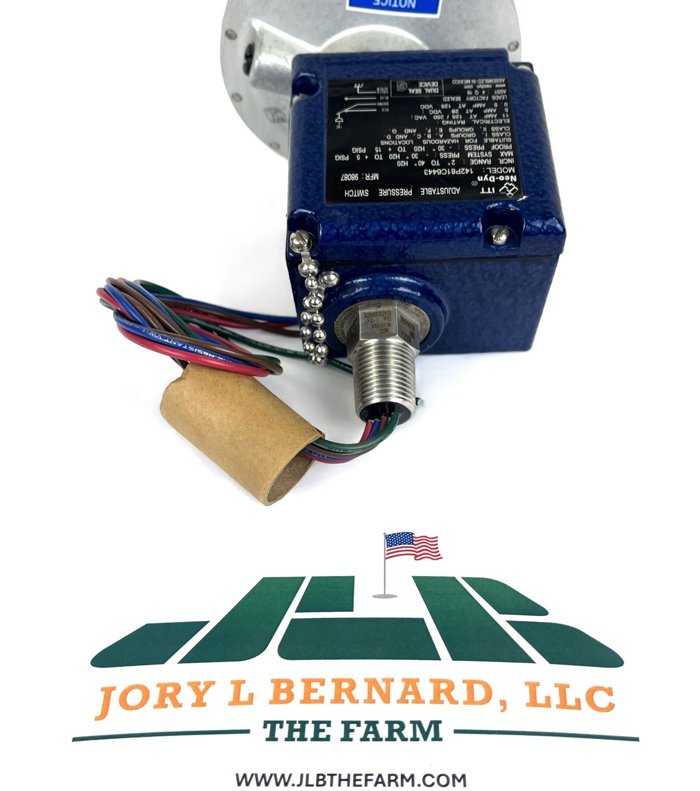 ITT, NEO-DYN, 142P8, ULTRA-LOW VACUUM PRESSURE SWITCH, ADJUSTABLE, HAZ. AREA NEW