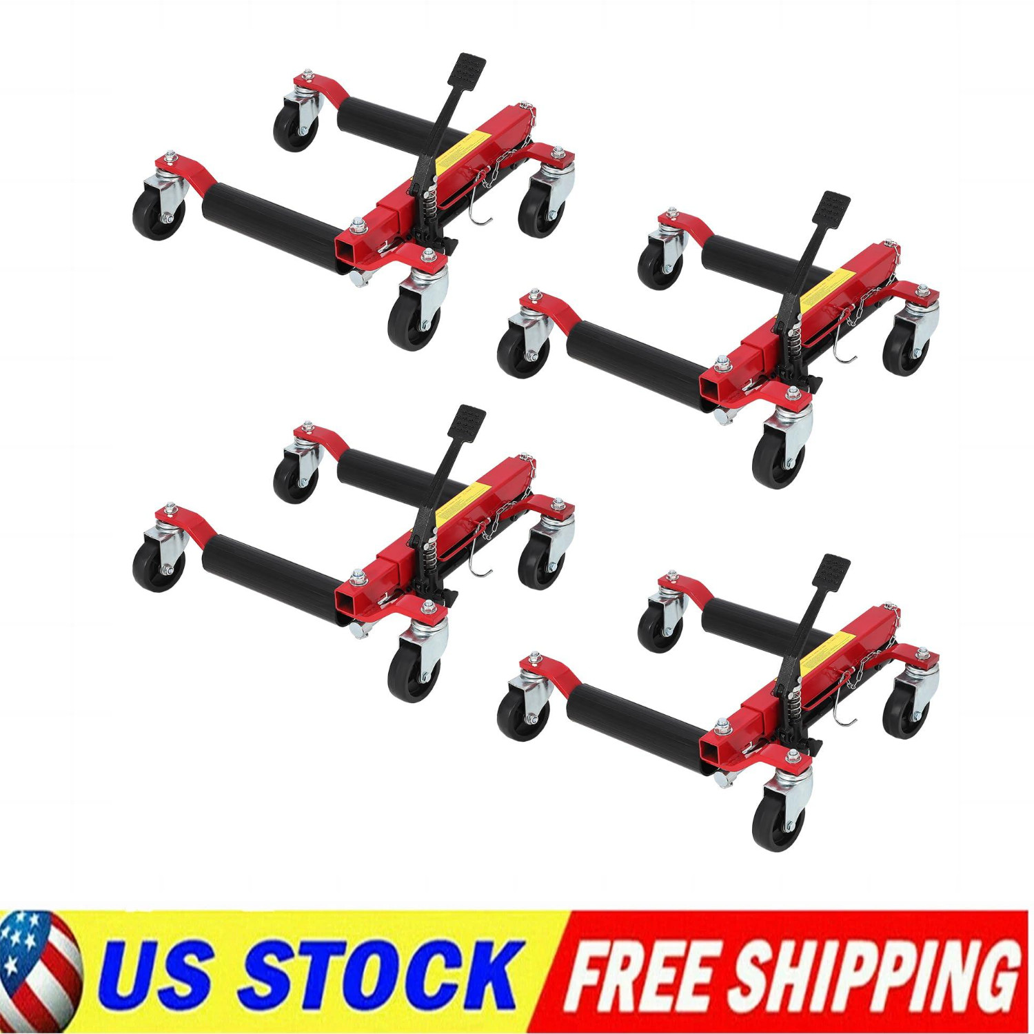 4 PACK Car Wheel Dolly 6000 Lbs Heavy Duty Hydraulic Vehicle Positioning Jacks
