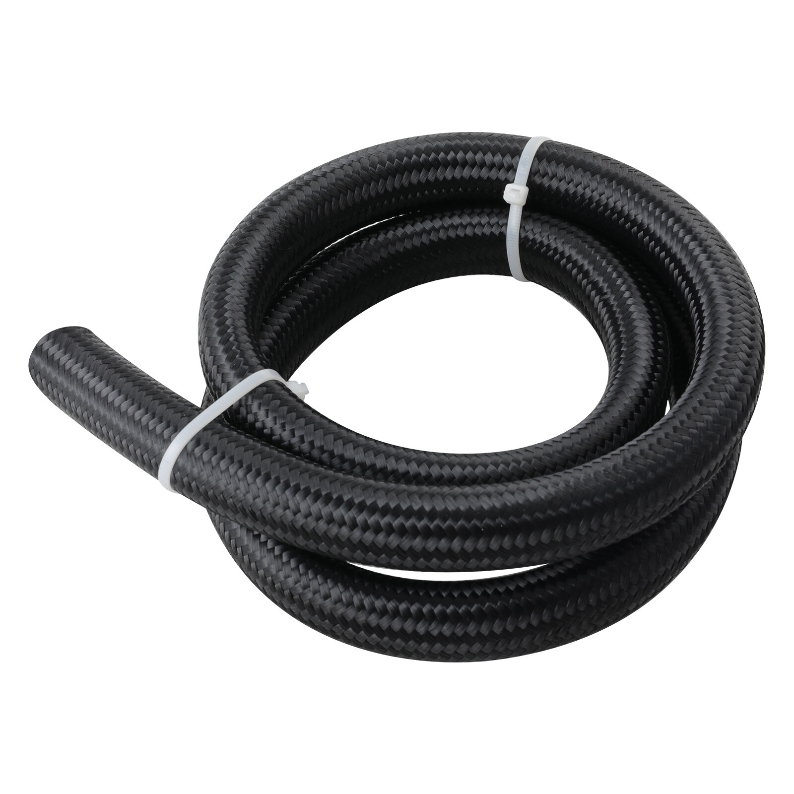 Black AN16 16AN AN-16 Hose Fuel line rubber Nylon braided fuel hoses 90° Safe