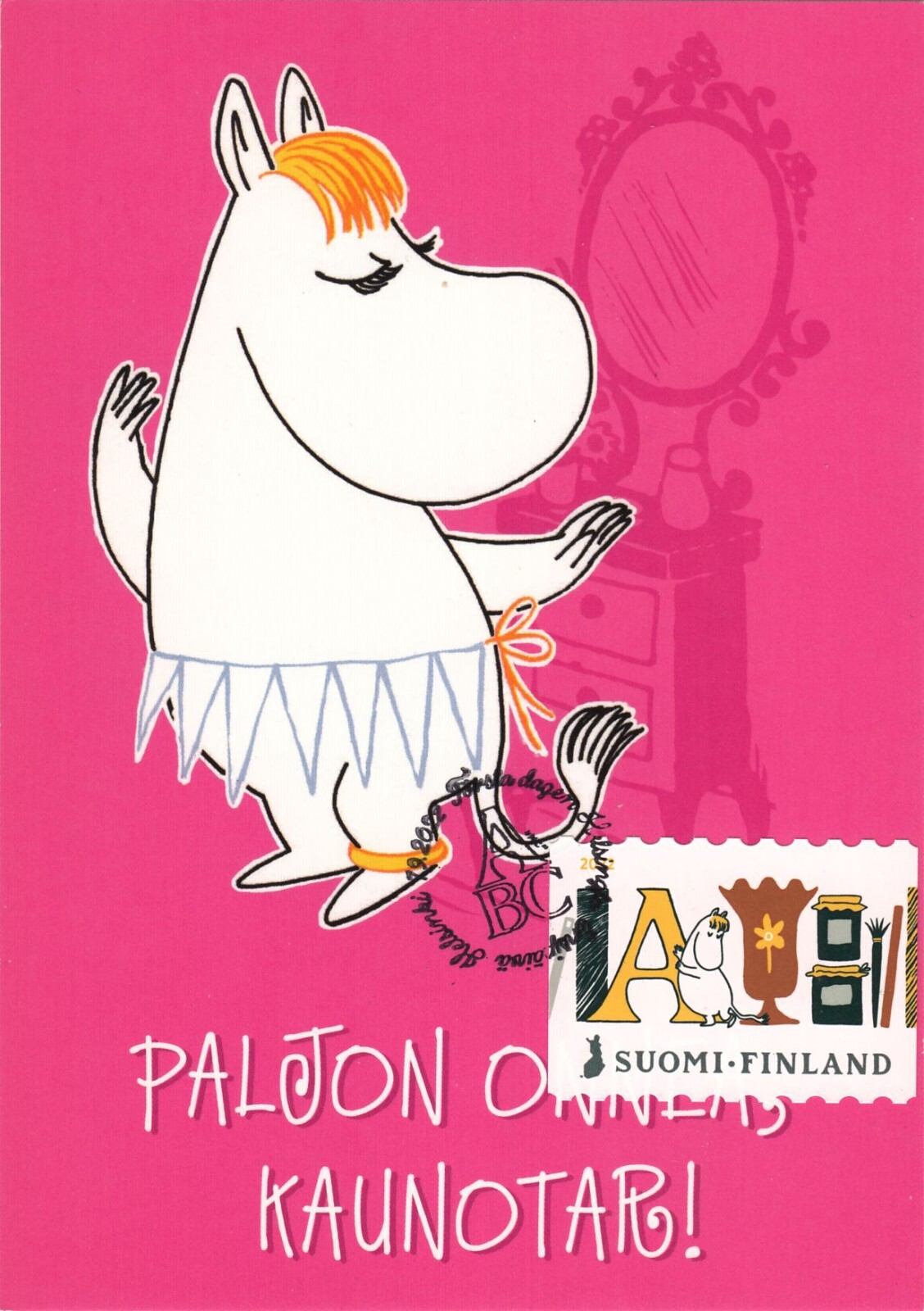 Moomin Finland Advice of Moomin Beauty Snorkmaiden Mint FDC Maxi Card 2022