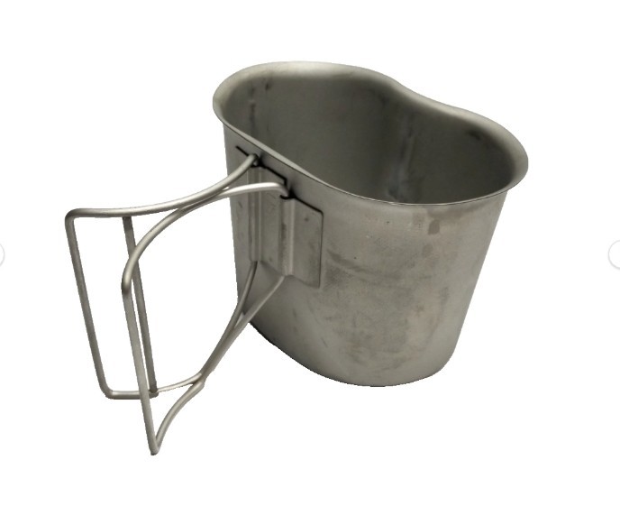 GENUINE USGI MILITARY SURPLUS  1 QT STAINLESS CANTEEN CUP HEAVY DUTY NEW
