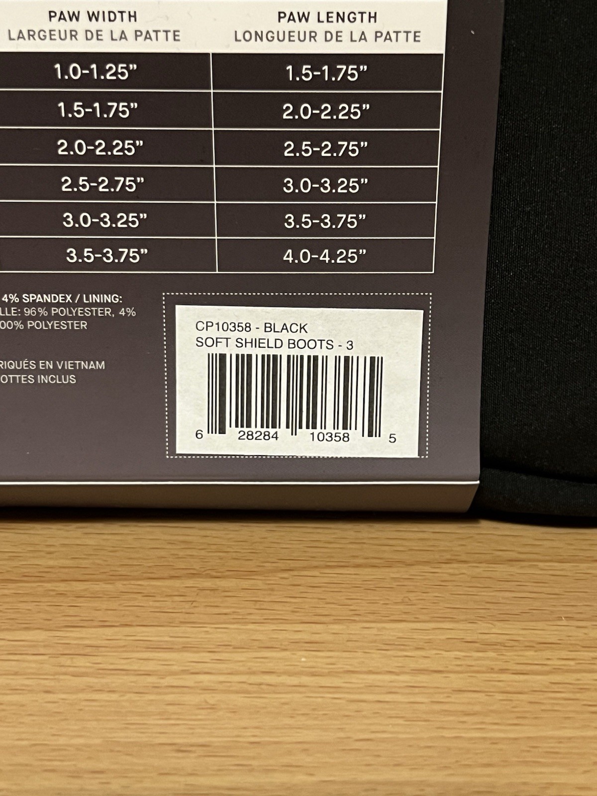 Canada Pooch Soft Shield Dog Boots Boots (Size 3) - Black New