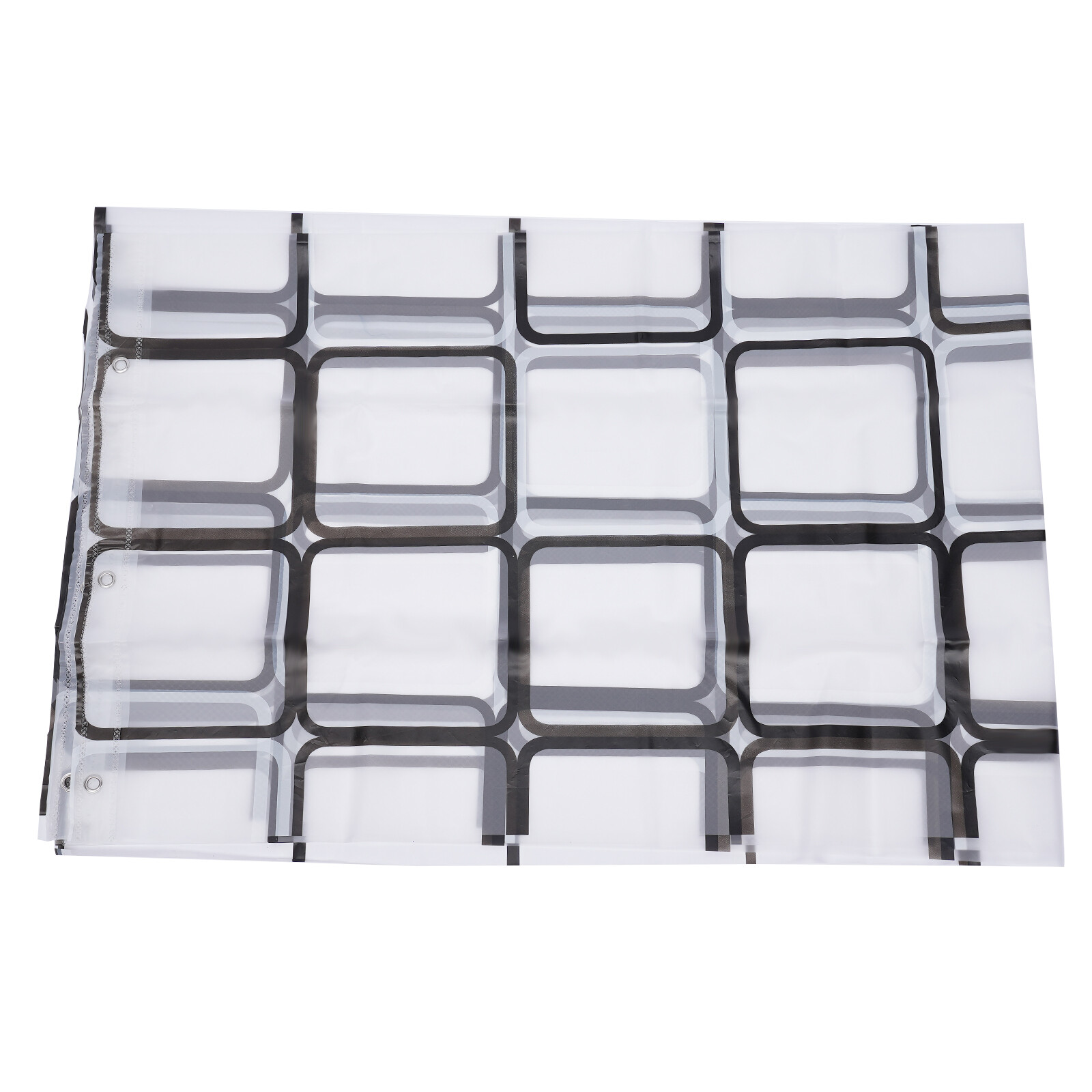 Stainless Steel Shower Curtain Rod 80-130 Cm with 9.8ft*6.6ft Curtain