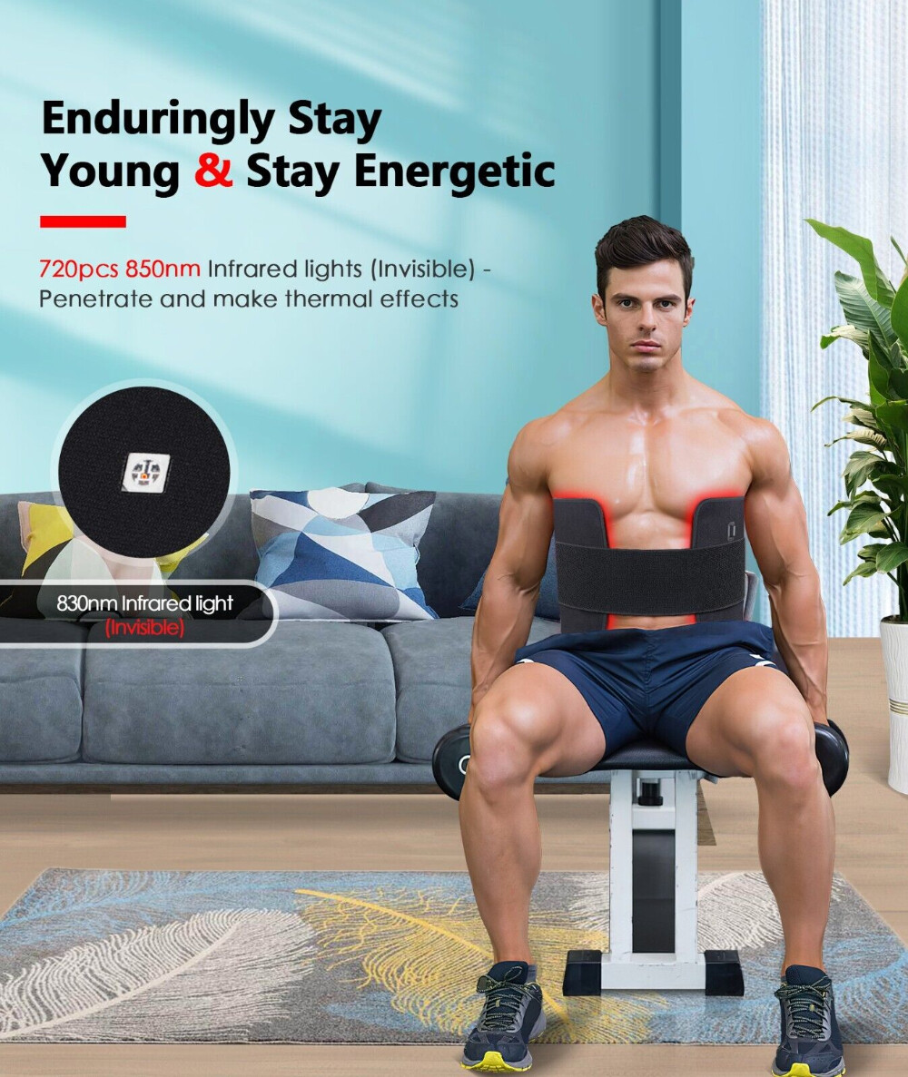 LED Red Light Therapy Pad Infrared Mat Device Back Full Body Muscle Pain Relief