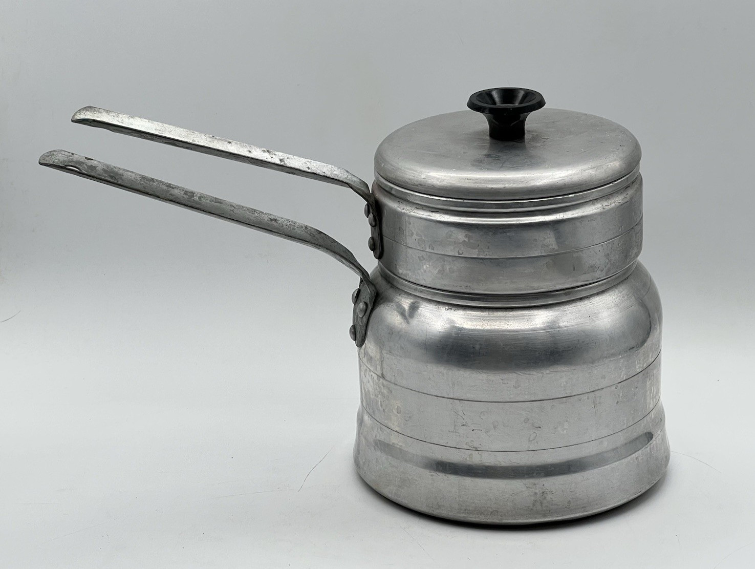 Vintage Comet Double Pot with Lid Camping Cookware Outdoor Retro Kitchen