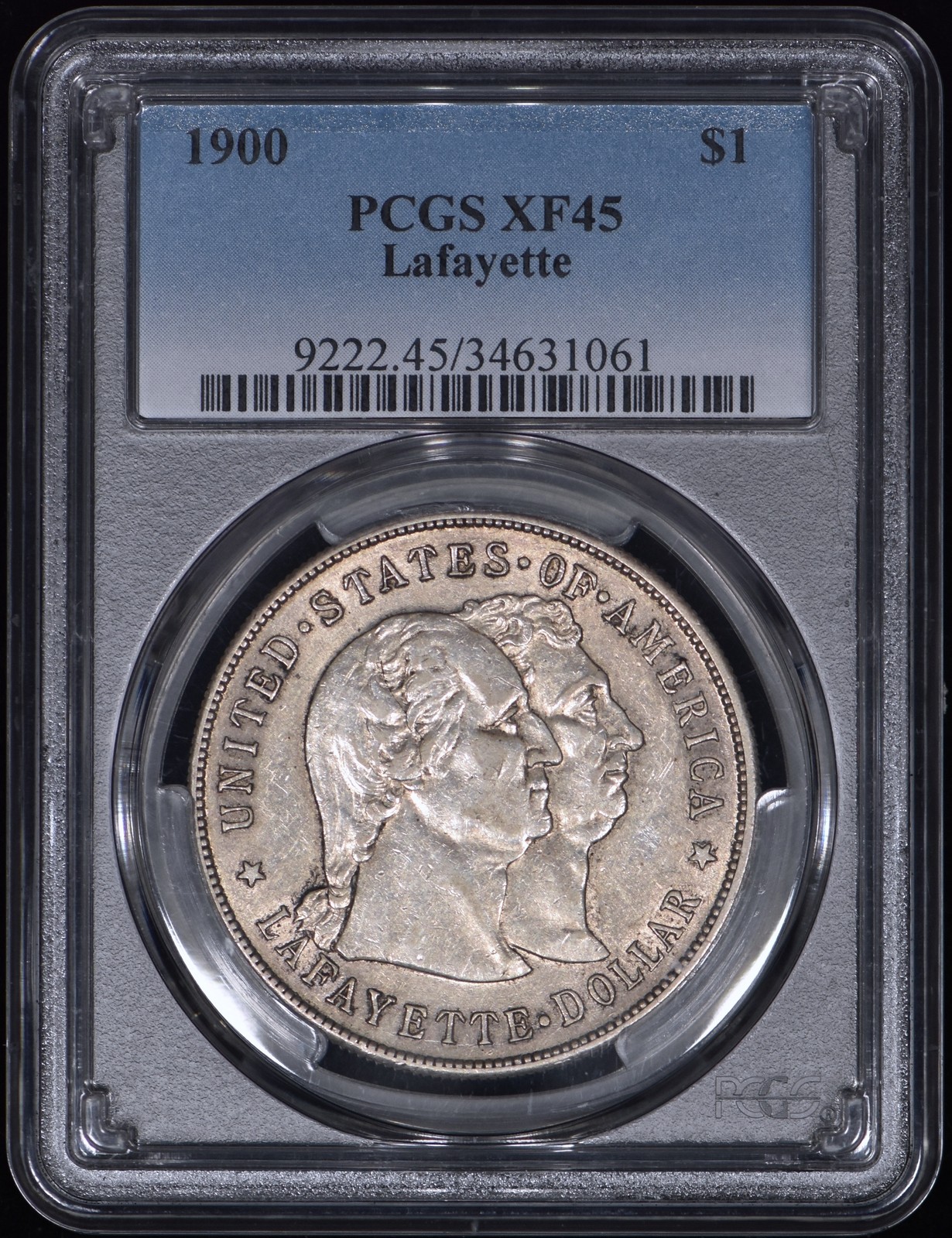 1900 Lafayette Commemorative Silver Dollar $1 PCGS XF45