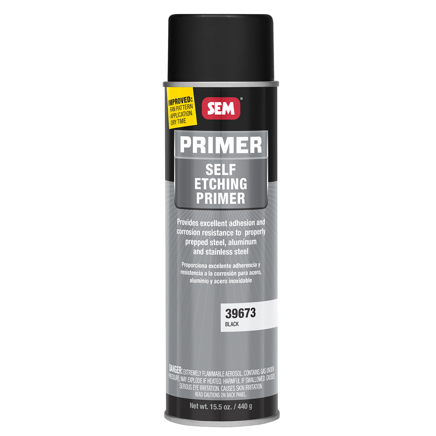 SEM Self Etching Primer Black Color Aerosol 15 oz. 39673