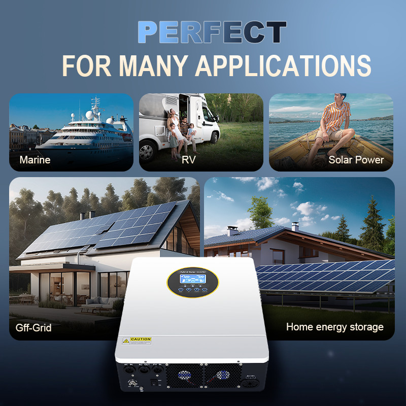 12KW 6200W 5000W Solar Hybrid Inverter 48V 110V/220V Split Phase MPPT Controller