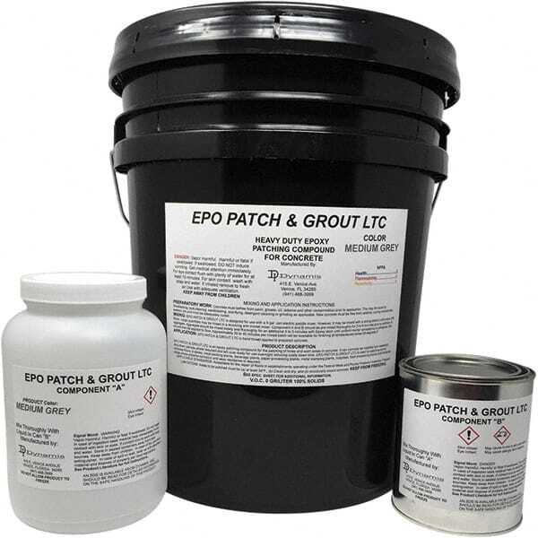 Concrete Repair/Resurfacing Epoxy Resin Kit: Gray, 5 Gallons, 25 Sq Ft Coverage