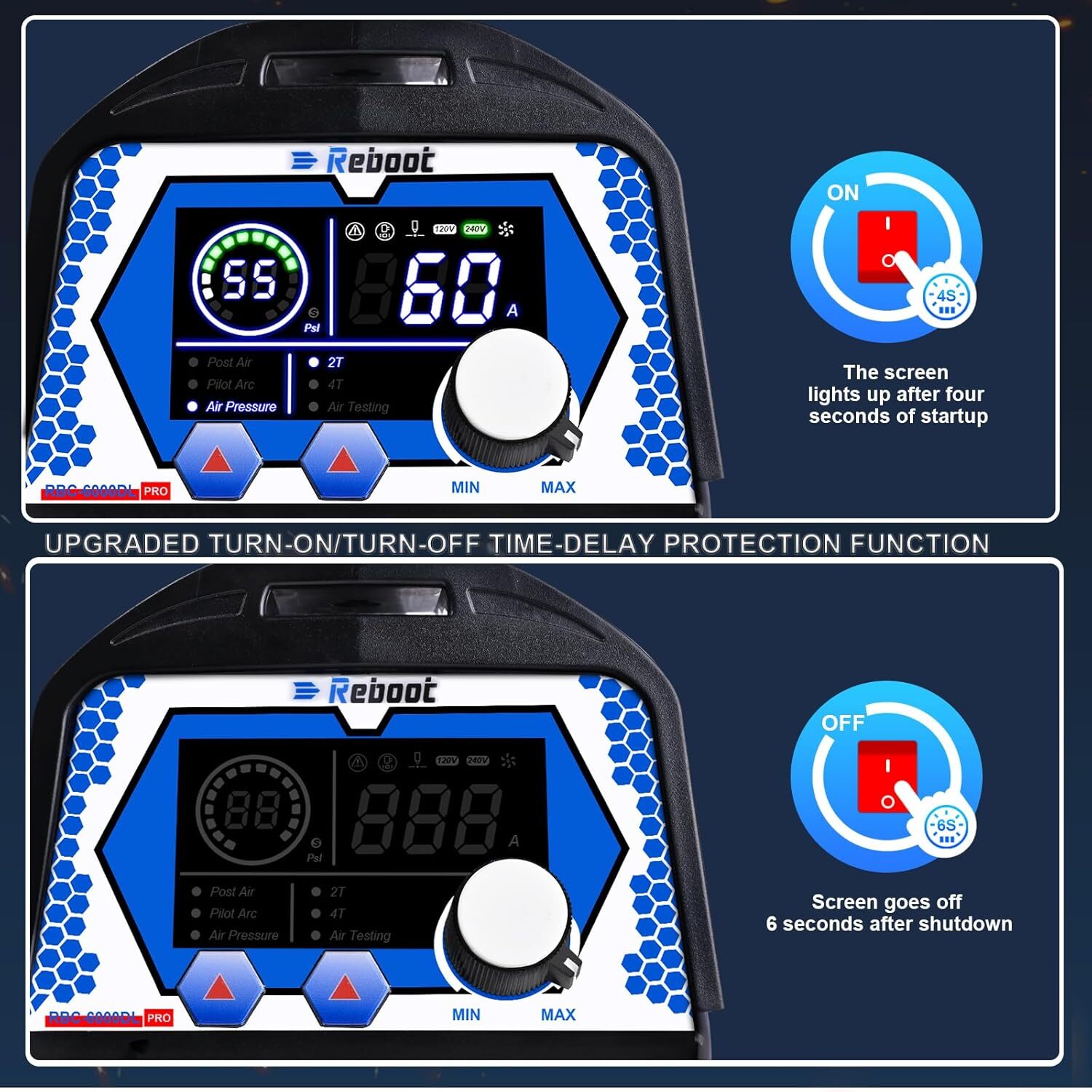 Reboot Plasma Cutter RBC6000DL PRO, 60 Amp Non Touch Pilot Arc Plasma Cutter