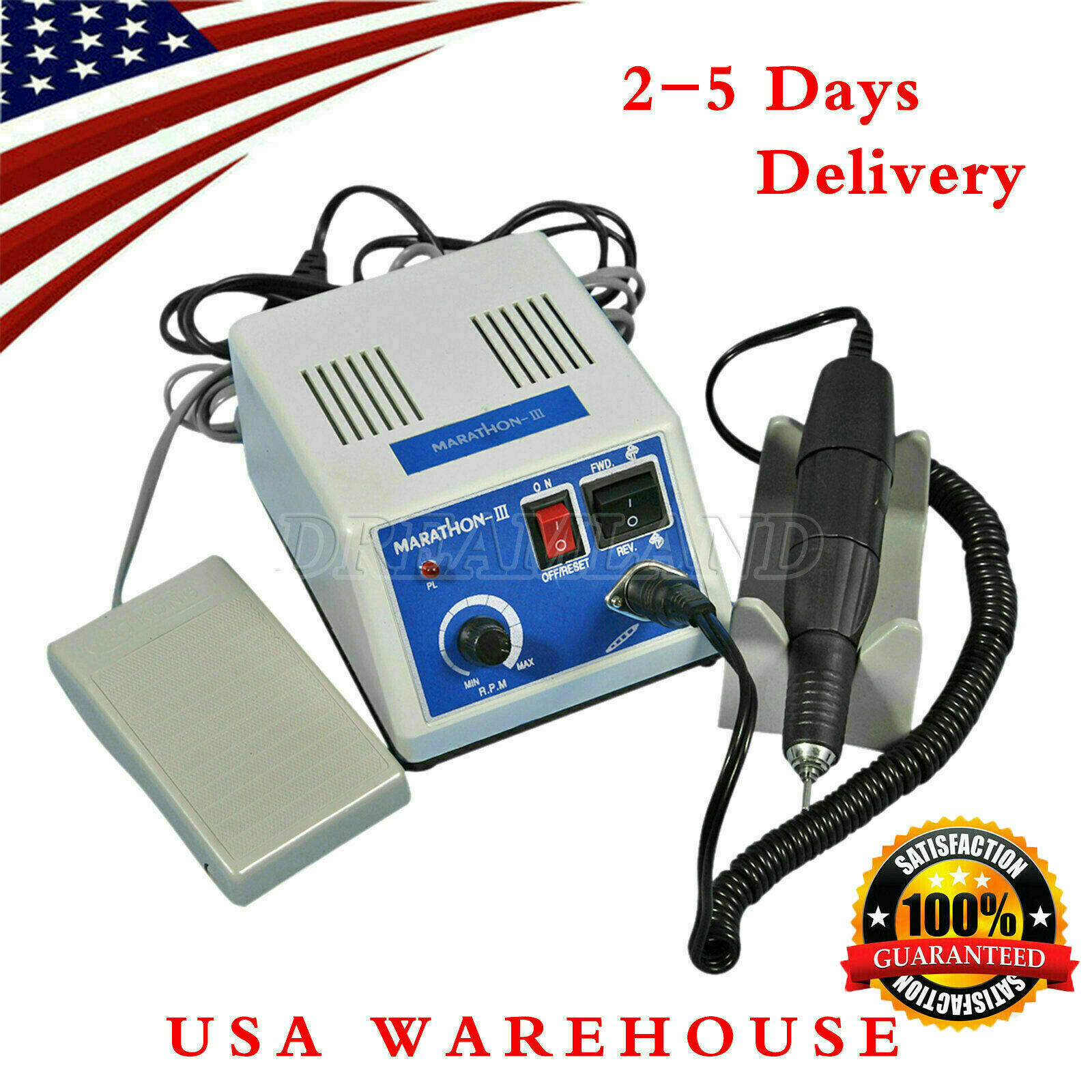 Dental Lab Marathon Electric Micromotor Polishing Unit + 35K rpm Motor Handpiece