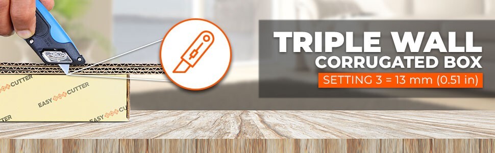 Easy Cut Safety Box Cutter Knife Easycut tool for work cutting 1000 Blue