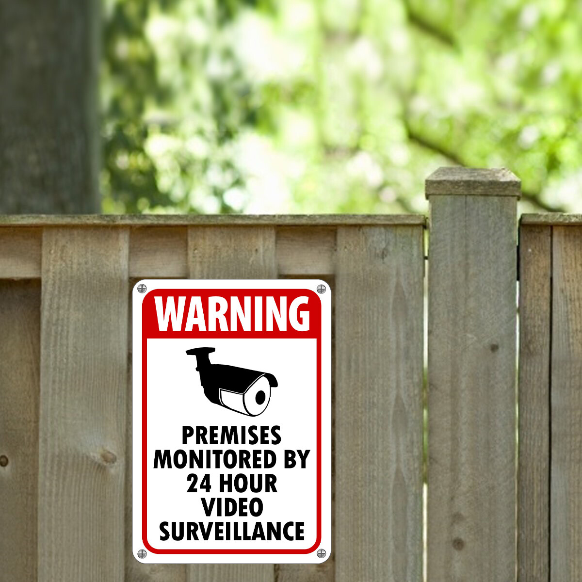 Warning Video Surveillance Sign Video Monitor Sign under 24 hour cctv BURGLAR