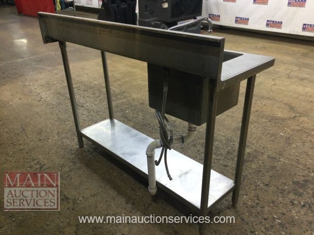 60”x 21” All Stainless Steel Work Prep Table With Left Sink