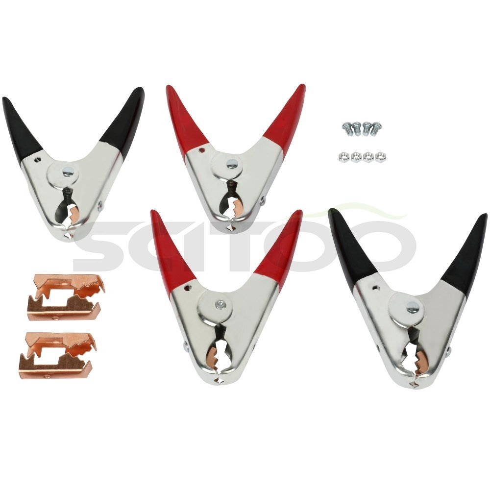 SCITOO 4pcs Battery Booster Cable Parrot Clamps 1100AMP Jumper Replacement