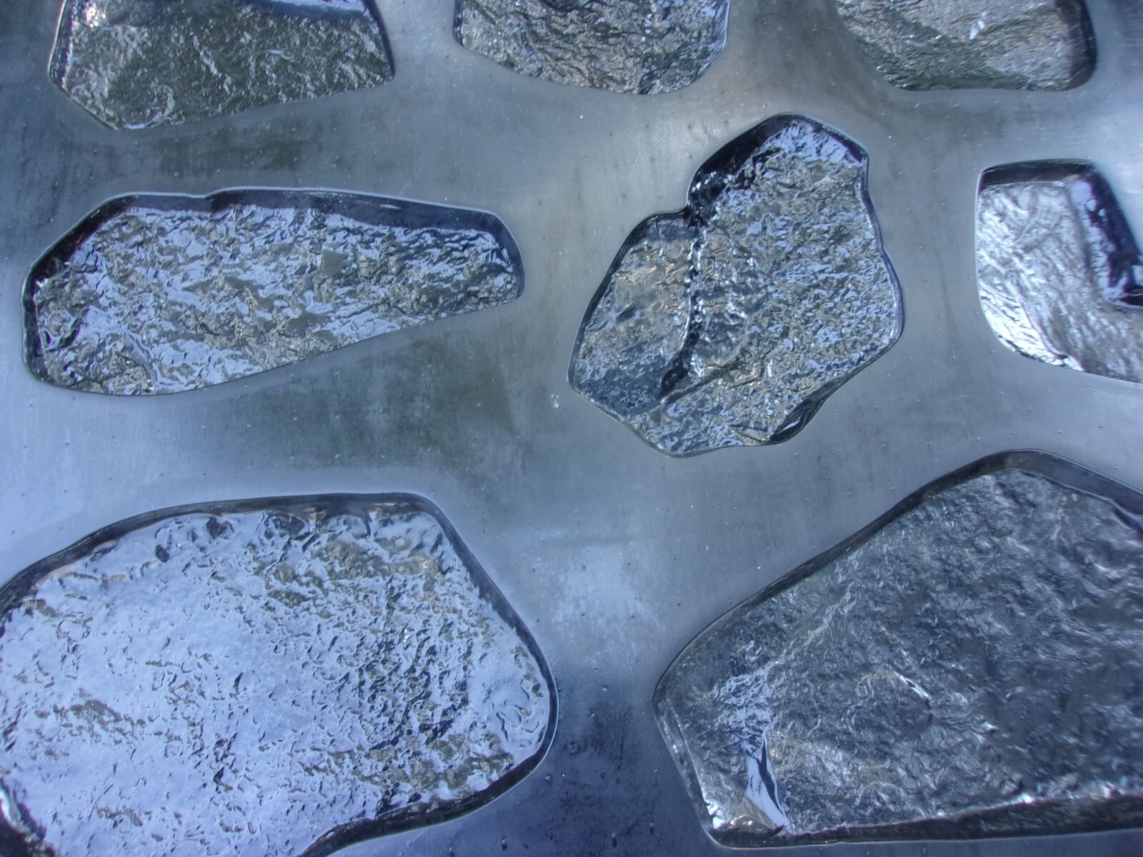 Rock facing molds wall stone veneer plastic concrete moulds 6"-13" set 12 asst.