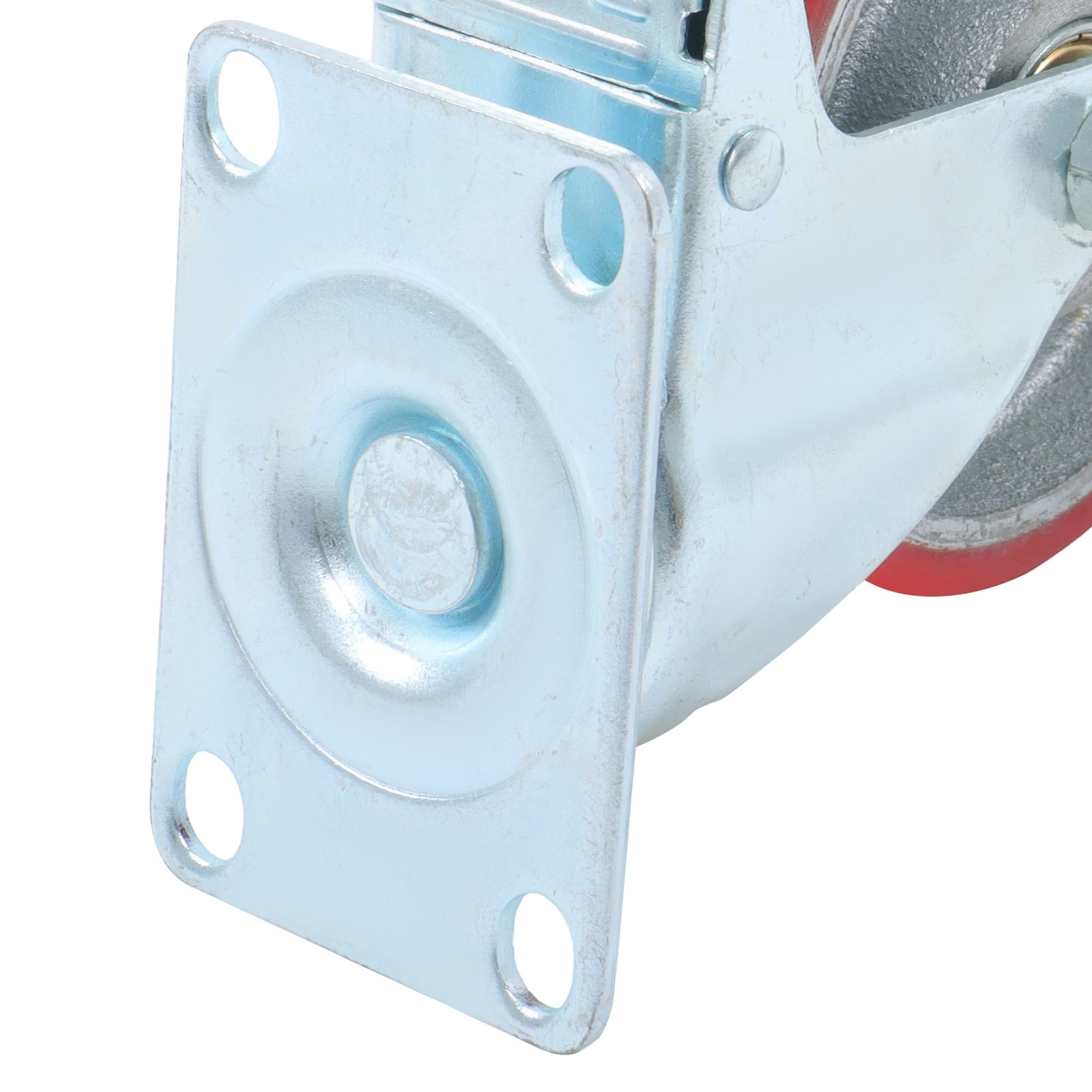 4 Pack 4 Inch Polyurethane Heavy Duty Swivel Caster Wheels With Brake Galvanized