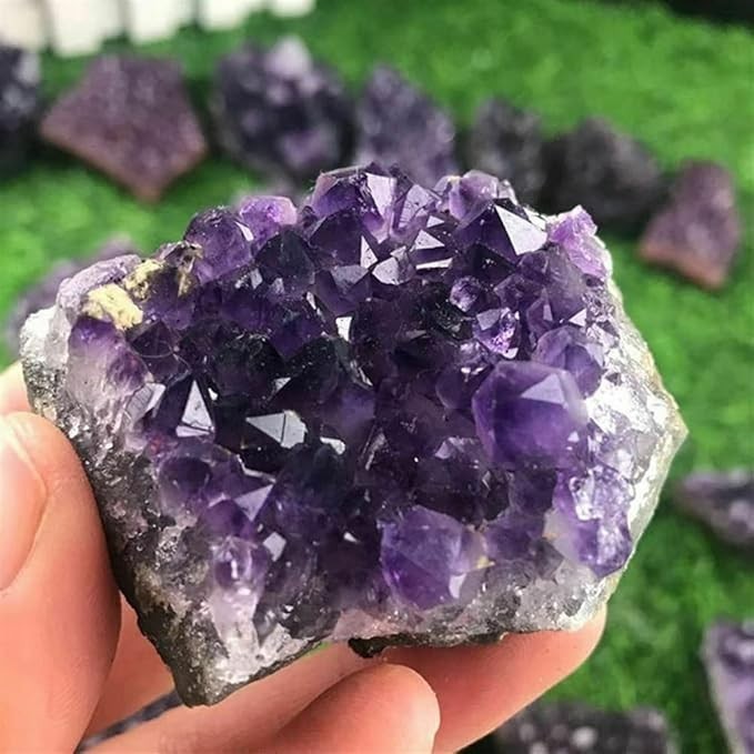 Natural Amethyst Cluster Purple Crystal Stone Healing Crystal Mineral Home Decor