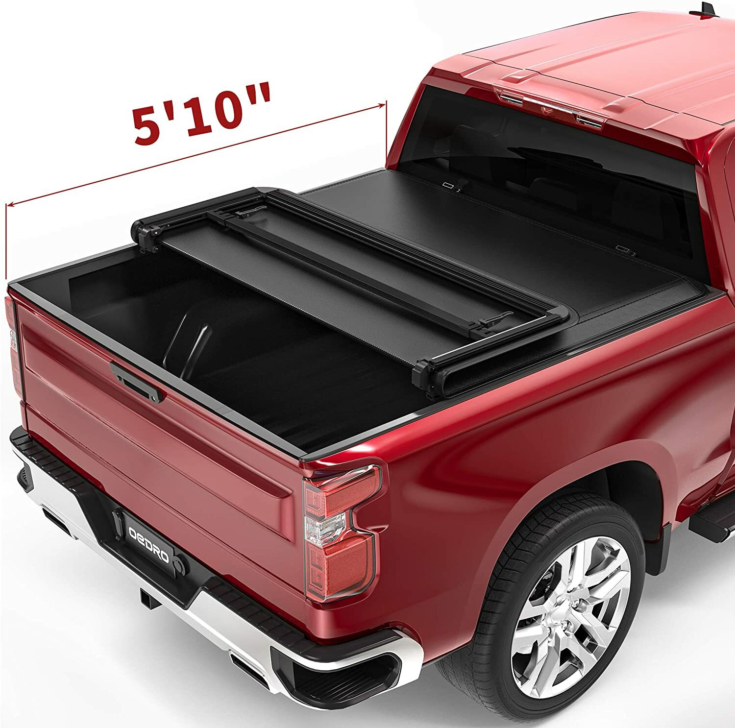 OEDRO 5.8FT 3-FOLD Tonneau Cover For 2019-2026 Silverado Sierra 1500 Truck Bed