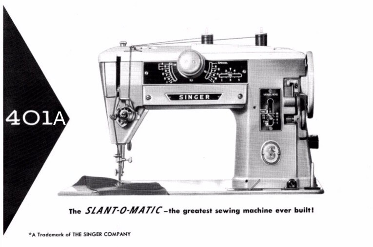 Rare Large Deluxe-Edition Instructions Manual Singer 401A Sewing Machine