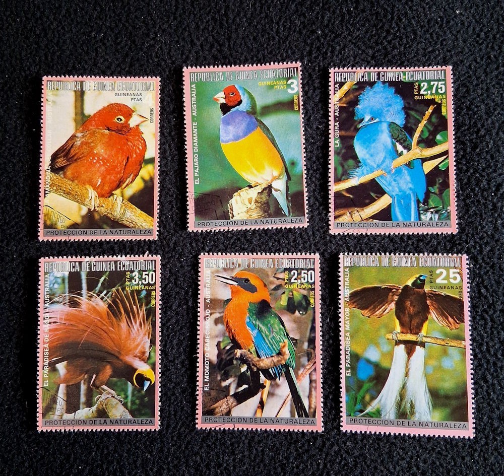 Lot of Vintage Postage Stamps Featuring BIRDS [inv#541]
