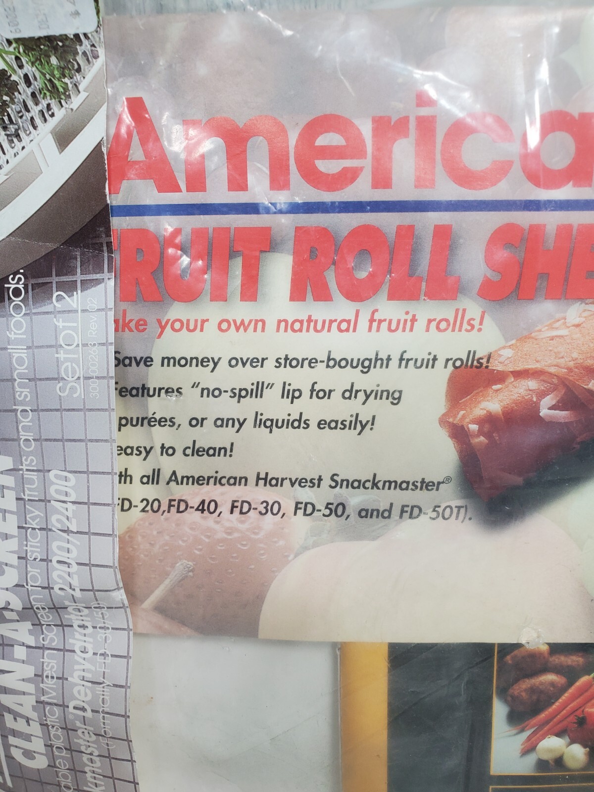 Clean-A-Screen Fruit roll mesh for a Snackmaster Dehydrator 2200/2400