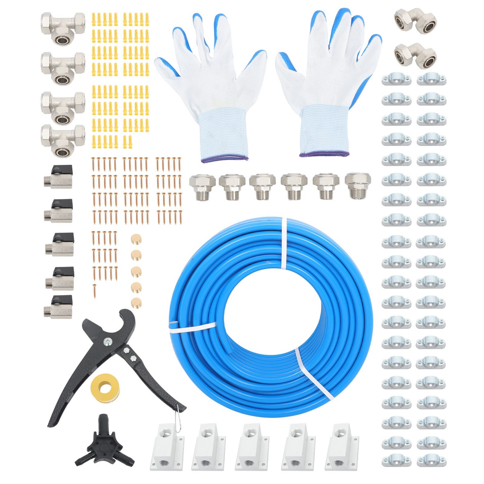 Garage Shop Compressed Air Line Kit Complete System 200 ft 3/4"