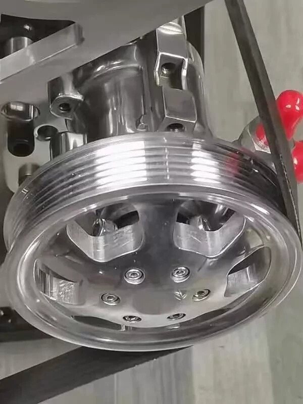 SBC Chevy 327 350 400 Aluminum Front Drive Serpentine Pulley & Bracket Kit 6 Rib