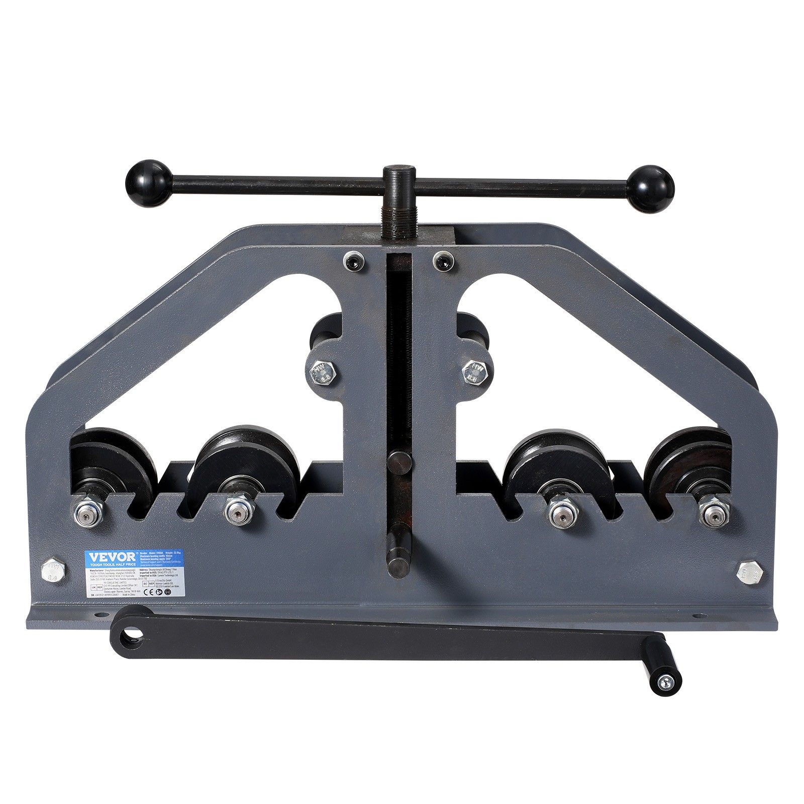 VEVOR Tube Roller Bender Max 1-1/2" Manual Tube Pipe Roller Bender with 6 Dies