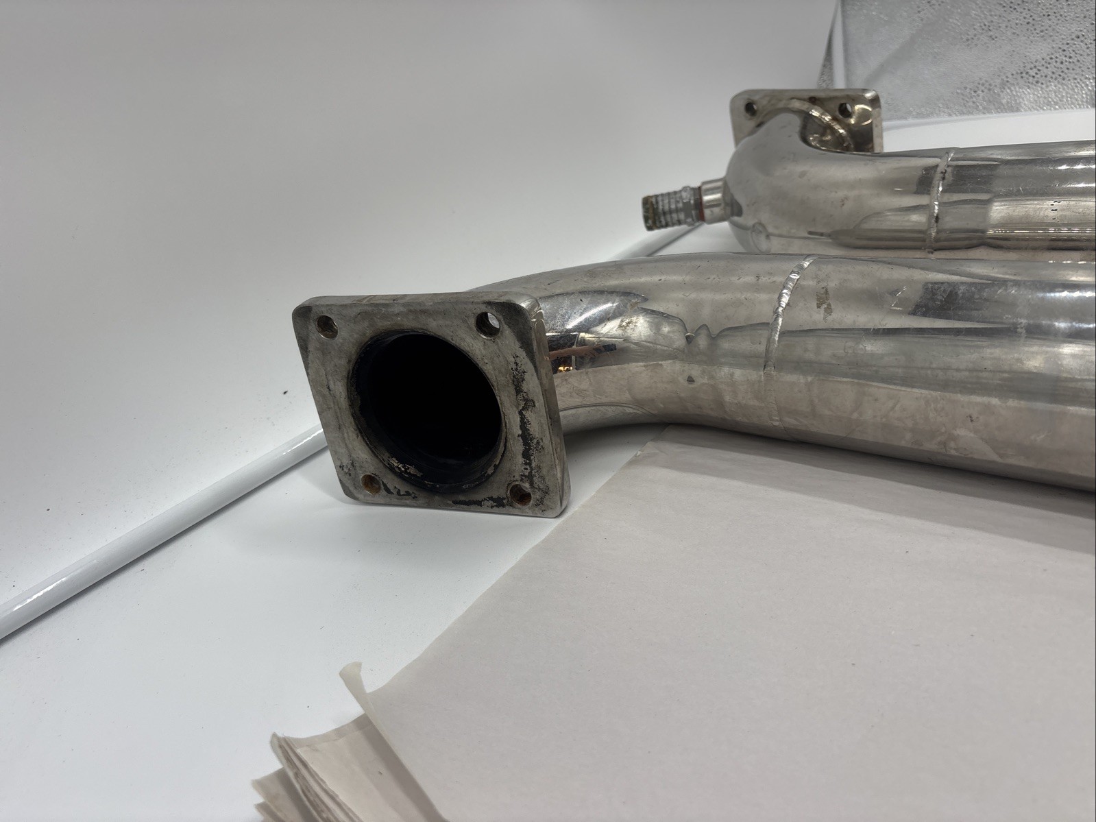 Stainless Exhaust Tail Pipe Risers Set shotgun marine