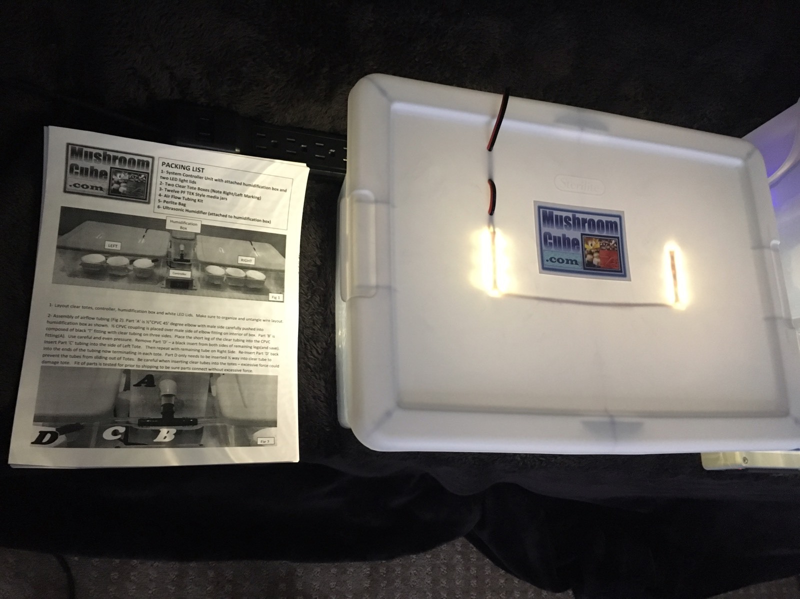 Automated Mushroom Growing Kit with 12 PF Tek Jars Sterile Substrate