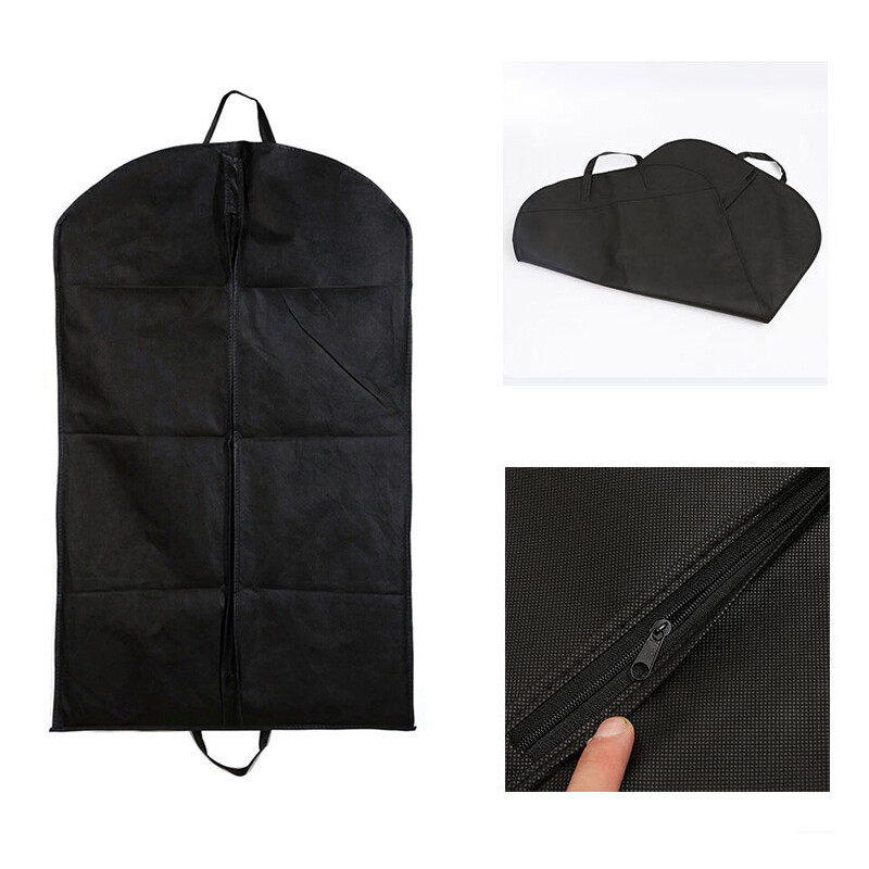 Travel Suit Bag Garment Bag Long Dress Black for Hanging Clothes Carrier Cover