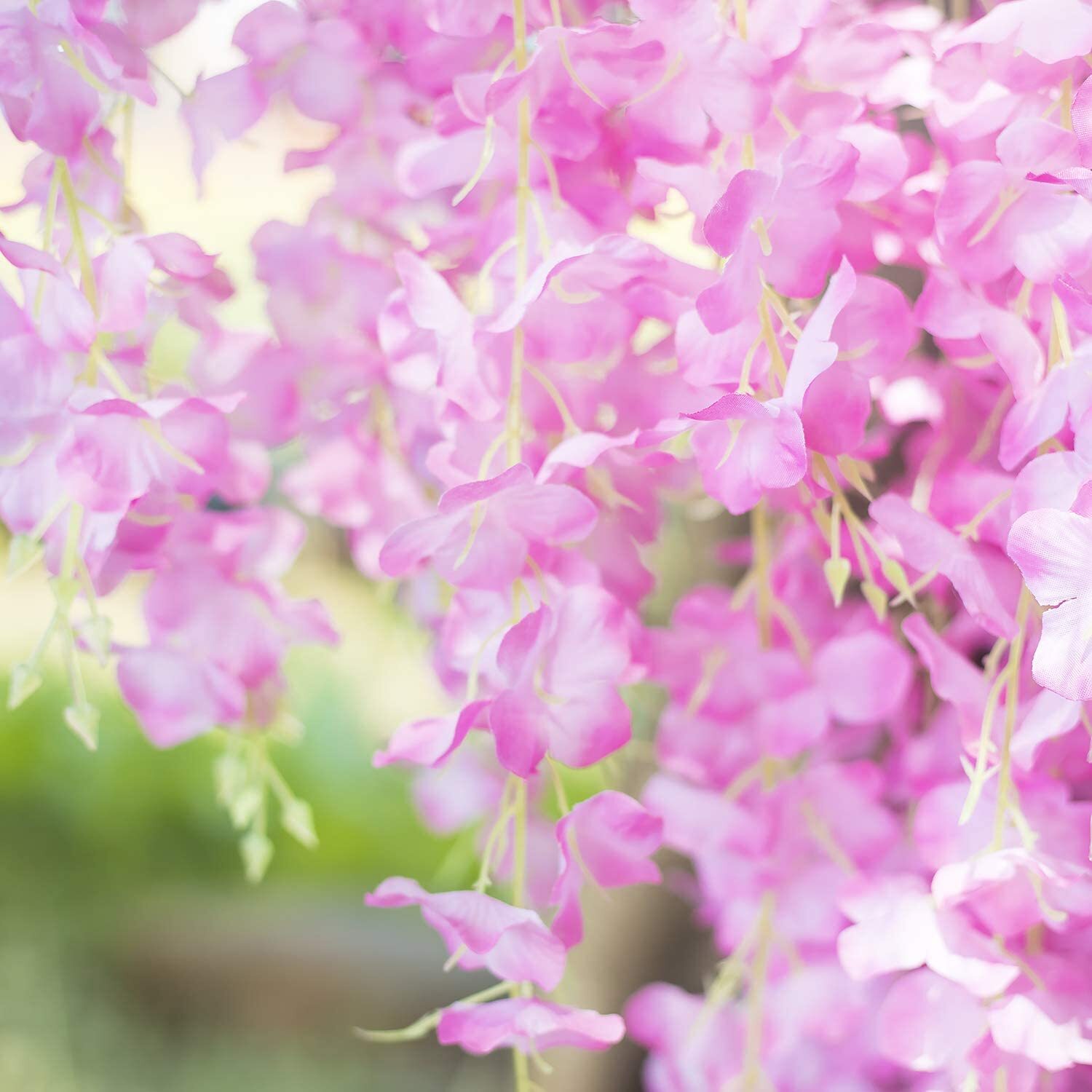 24× Artificial Wisteria Vine Hanging Flower 3.6 Ft Wedding Garden Colorful USA