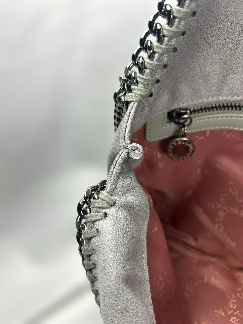 Stella McCartney Falabella Mini Gray Silver Women Tote Bag Shoulder Bag 129404