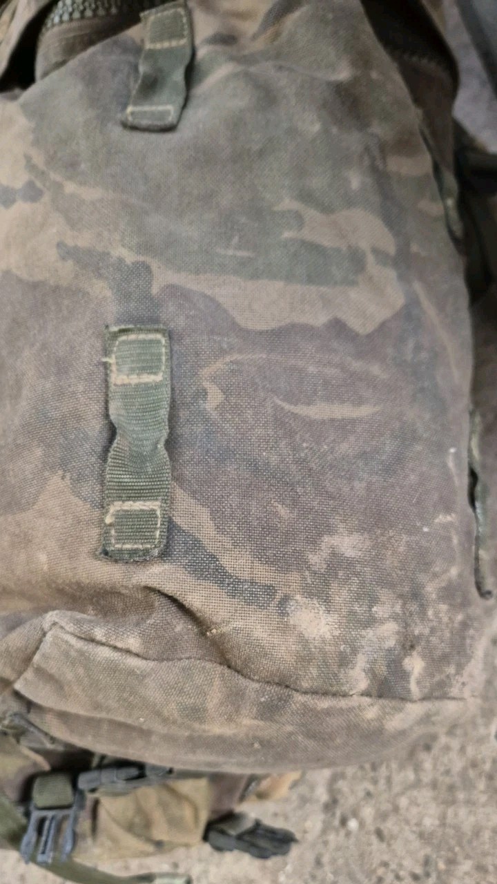 GENUINE BRITISH ARMY BERGEN RUCKSACK DPM LONG BACK 120L SIDE POUCHES +YOKE 1995